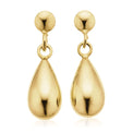9ct Yellow Gold Pear Drop Earrings