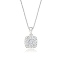 Forevermark 18ct White Gold Princess & Round Cut 0.40 Carat tw Diamond Pendant
