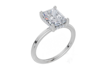 18ct White Gold Radiant Cut 2.08 Carat tw of  Diamond Ring