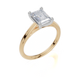 18ct Yellow Gold Emerald Cut 1.50 Carat of Lab-Grown Diamond Ring