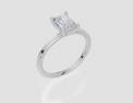 18ct White Gold Radiant Cut 1.00 Carat of Lab-Grown Diamond Ring