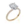 18ct Yellow Gold Oval Cut 2.41 Carat tw of Lab-Grown Diamond Ring