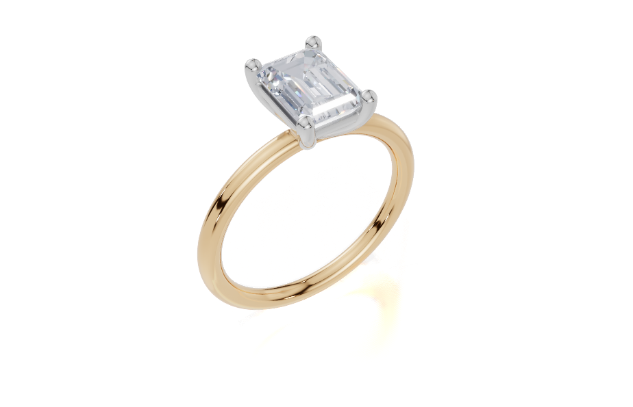 18ct Yellow Gold Emerald Cut 1.50 Carat of  Diamond Ring