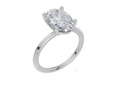 18ct White Gold Oval Cut 3.00 Carat of Lab-Grown Diamond Ring