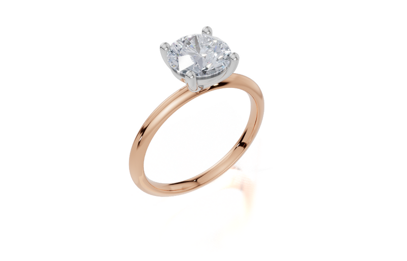18ct Rose Gold Round Cut 1.50 Carat of Lab-Grown Diamond Ring