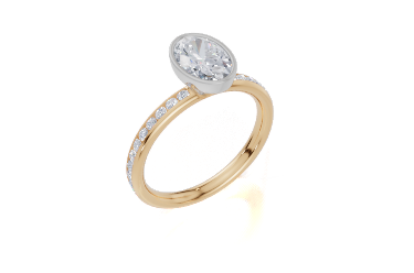 18ct Yellow Gold Oval Cut 1.32 Carat tw of  Diamond Ring