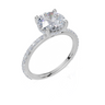 18ct White Gold Round Cut 2.41 Carat tw of Lab-Grown Diamond Ring
