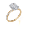 18ct Yellow Gold Oval Cut 2.42 Carat tw of Lab-Grown Diamond Ring