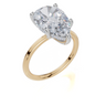 18ct Yellow Gold Pear Cut 4.09 Carat tw of Lab-Grown Diamond Ring