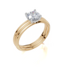 18ct Yellow Gold Round Cut 0.75 Carat of  Diamond Ring and 18ct Yellow Gold  Band