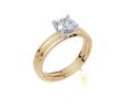 18ct Yellow Gold Round Cut 0.75 Carat of  Diamond Ring and 18ct Yellow Gold  Band
