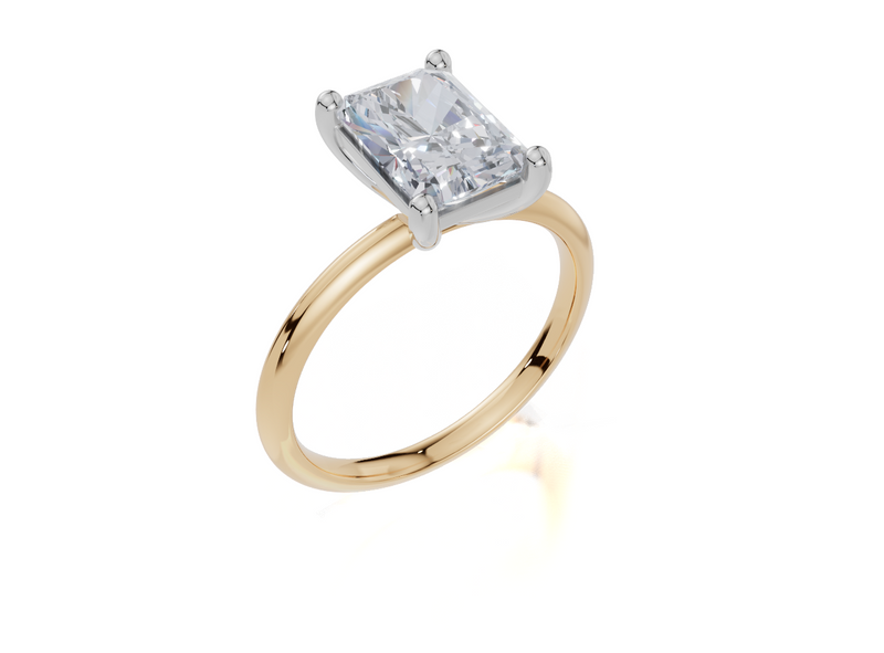 18ct Yellow Gold Radiant Cut 2.00 Carat of Lab-Grown Diamond Ring