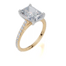 18ct Yellow Gold Radiant Cut 3.33 Carat tw of Lab-Grown Diamond Ring