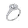 18ct White Gold Round Cut 1.60 Carat tw of  Diamond Ring
