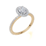 18ct Yellow Gold Oval Cut 1.23 Carat tw of Lab-Grown Diamond Ring