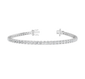 18CT White Gold Round Cut 6.20 Carat tw of Lab Grown Diamonds Tennis Bracelet
