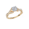 18ct Yellow Gold Round Cut 0.74 Carat tw of  Diamond Ring