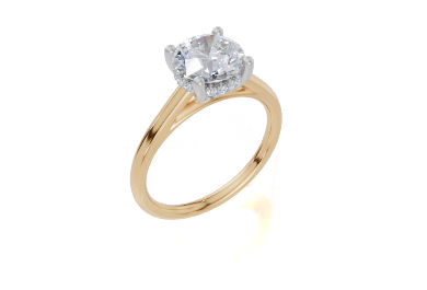 18ct Yellow Gold Round Cut 1.58 Carat tw of  Diamond Ring