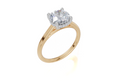 18ct Yellow Gold Round Cut 1.58 Carat tw of  Diamond Ring