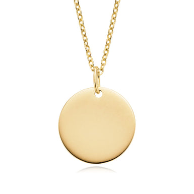 9ct Yellow Gold 45cm Circle Necklace