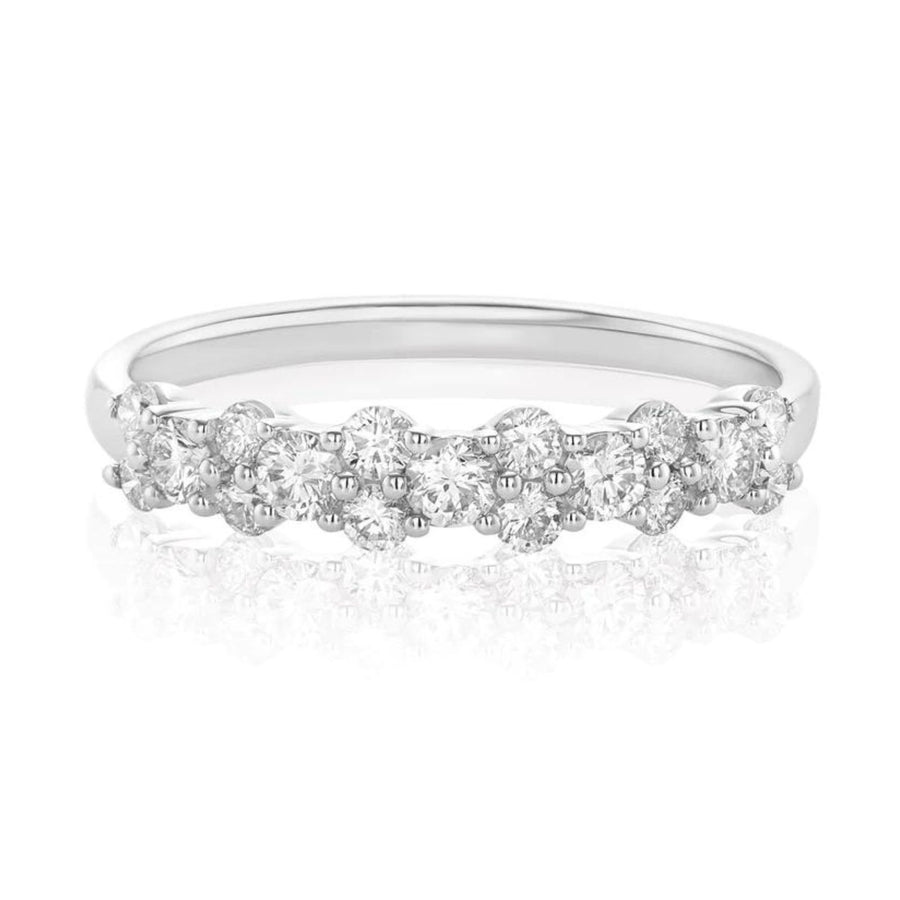 9ct White Gold Round Brilliant Cut with 0.60 CARAT tw of Diamonds Ring