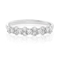 9ct White Gold Round Brilliant Cut with 0.60 CARAT tw of Diamonds Ring