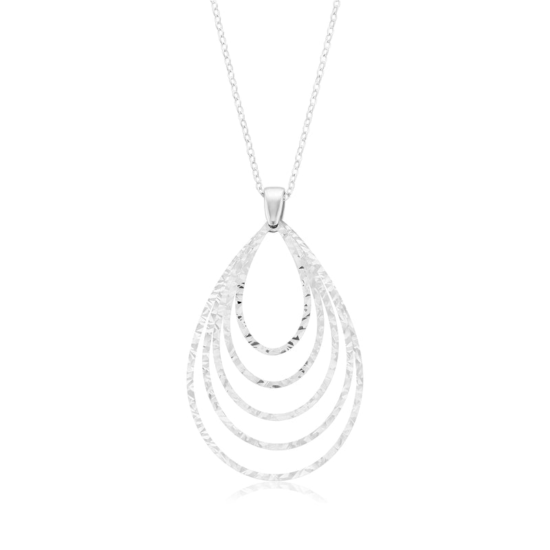 Sterling Silver 45cm Tear Drop Necklet