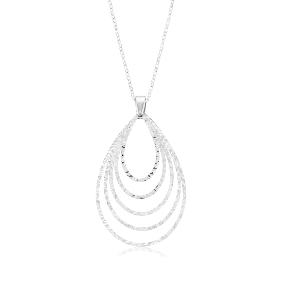 Sterling Silver 45cm Tear Drop Necklet