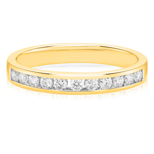 18ct Yellow Gold Round Brilliant Cut with 1/4 CARAT tw of Diamonds Ring