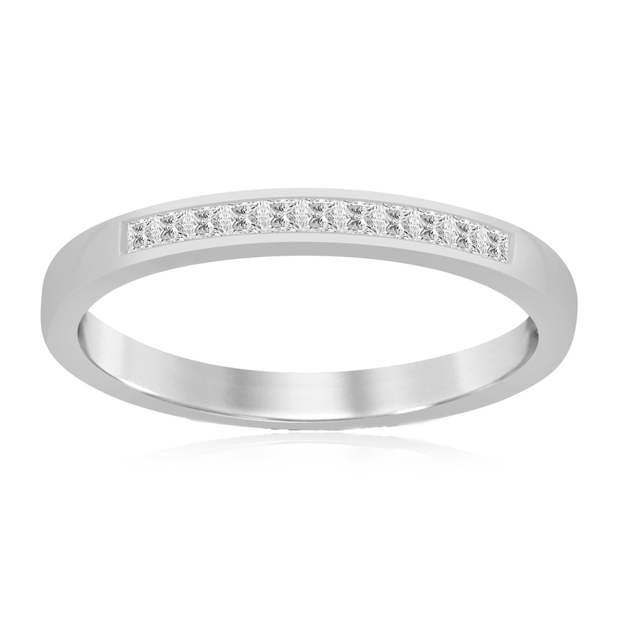 18ct White Gold Princess Cut 0.15 Carat tw of Diamonds Ring