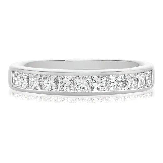 18ct White Gold Princess Cut with 1 CARAT tw of Diamonds Ring