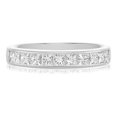 18ct White Gold Princess Cut with 1 CARAT tw of Diamonds Ring