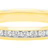 18ct Yellow Gold Round Cut 0.15 ctw Channel Set Diamond Ring