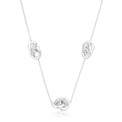 10ct White Gold Round Cut 0.33ctw Knot Diamond Necklace