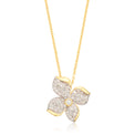 10ct Yellow Gold Round Cut 0.33ctw Knot Diamond Pendant