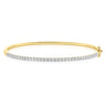 9ct Yellow Gold Round Brilliant Cut with 1 CARAT tw of Diamond Bangle