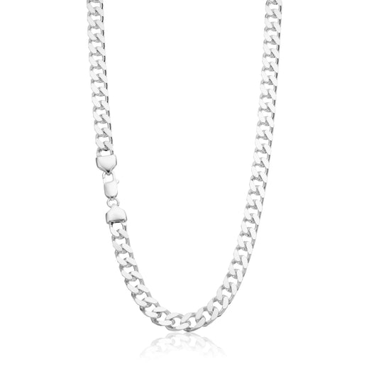 Sterling Silver 55cm Bevel Dicut Open Flat Chain