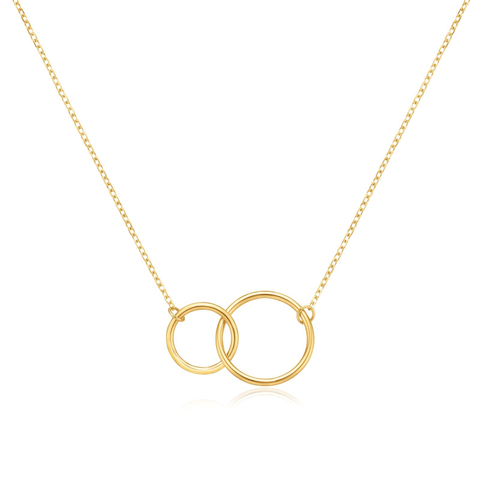 Entwined Circles Necklace in 14K and Sterling Silver — SR66SF
