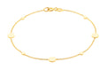 9ct Yellow Gold 19cm Circle Bracelet