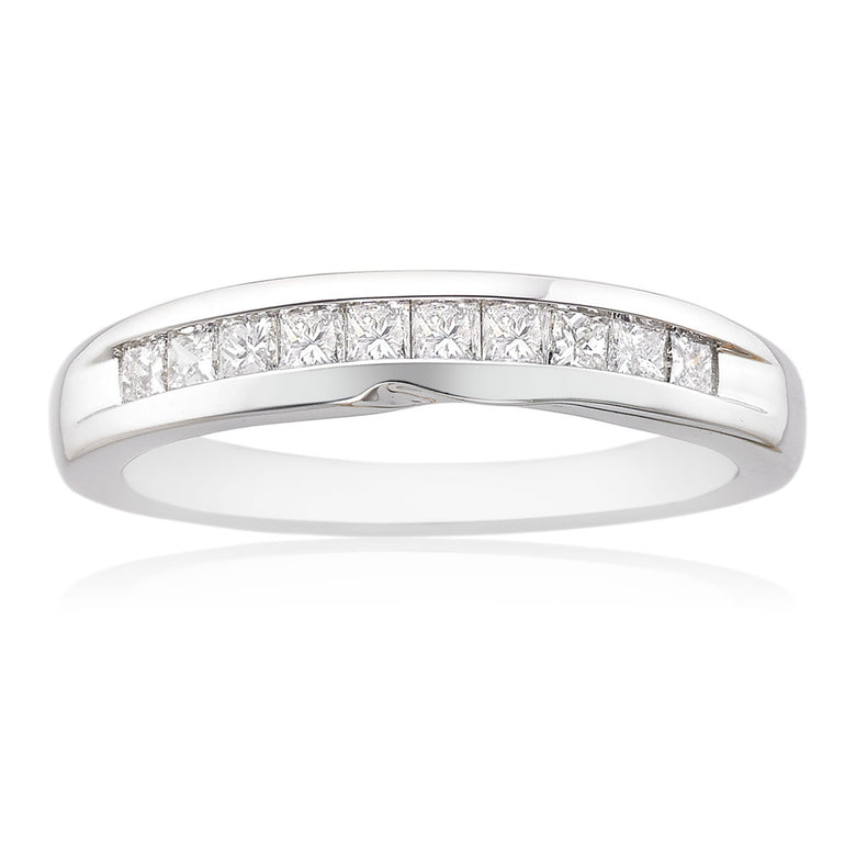 14ct White Gold Princess Cut 0.40 Carat tw of Diamonds Ring
