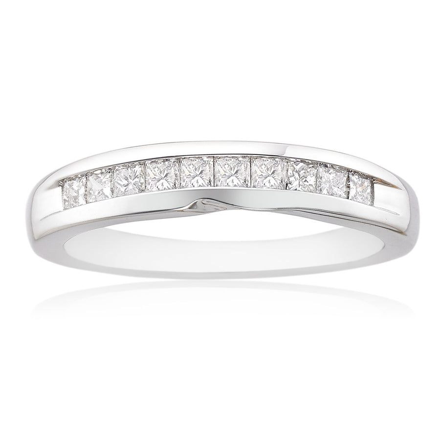 14ct White Gold Princess Cut 0.40 Carat tw of Diamonds Ring