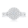 14ct White Gold Round Cut 1.00 Carat tw of Diamonds Ring