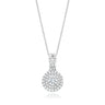 14ct White Gold Round Cut 0.75 Carat tw of Diamonds Pendant