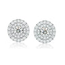 14ct White Gold Round Cut 0.60 Carat tw of Diamond Stud Earrings