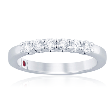 Royale Platinum Round Cut 0.33ctw Diamond Band
