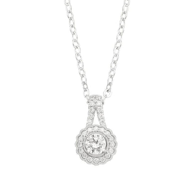 Royale Platinum Round Brilliant Cut 1/2 Carat tw of Diamonds Pendant