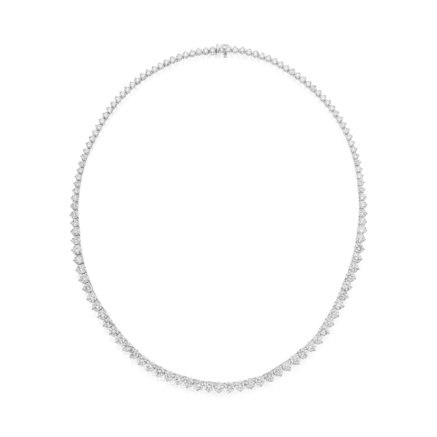 18ct White Gold Double Strand Diamond Necklace - Ian Gallacher