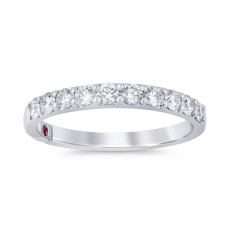 Royale Platinum Round Cut 0.50ctw Diamond Band