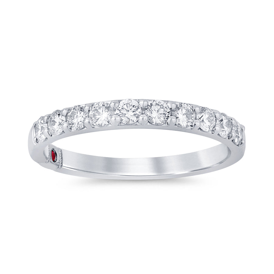 Royale Platinum Round Cut 0.50ctw Diamond Band