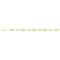 9ct Two Tone Gold 19cm Infinity Bracelet